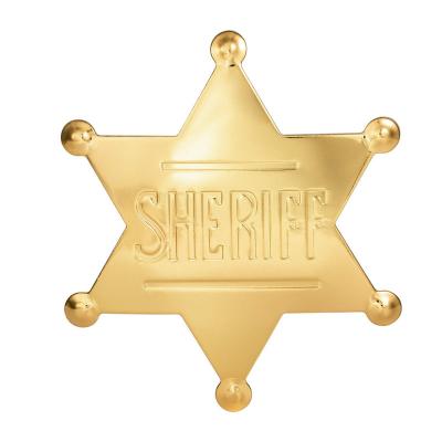 China Custom wholesale cheap cosplay costume metal sheriff uniform badges from Europe for sale