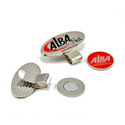 China Custom Golf Accessory Soft Magnetic Ball Marker Zinc Alloy Enamel Golf Cap Clip for sale