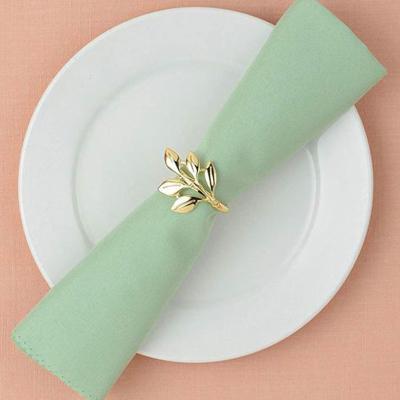 China Sustainable Custom Metal Gold Plated Thanksgiving Napkin Rings for sale