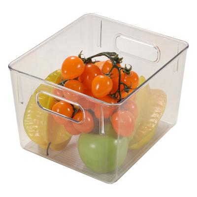 China Folding Transparent Kitchen Fridge Storage Box Food Grade Box Small Fresh-keeping Storage Box for sale