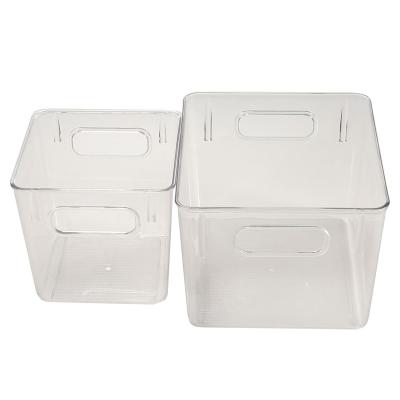 China Folding Transparent Kitchen Fridge Storage Box Food Grade Box Fresh-keeping Storage Box for sale