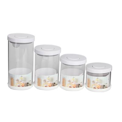 China Freshness Preservation Airtight Patent Food Pop Storage Container High Quality Glass Box With Doser for sale