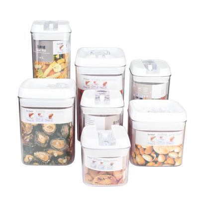 China Wholesale Customized 7pcs Freshness Preservation Set Large Airtight Plastic Food Storage Container Pop Storage Containers for sale