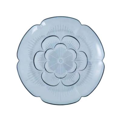 China Double-Layer Fruit Dish Rotating Dried Ceramic Decorative Dishes Stocked Crystal Sundry Tray Fruit Plate for sale