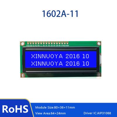 China Available Character 16*2 1602 130*65*13mm Blue Screen LCD Display IIC I2C LCD Module LCD Display 1602 for sale