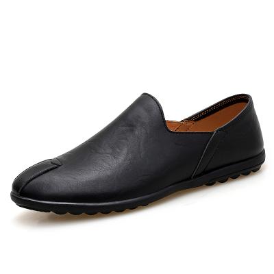 China New Design Anti-slippery Men's Stylish Comfort Loafers Flat Genuine Leather Training Shoes Luxury Light for sale