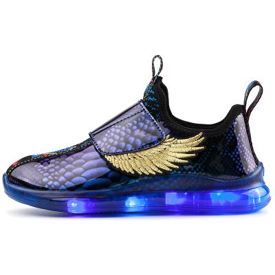 China Boy Flat Girls USB Charging Luminous Shoes Lighting Flashing Lights Shoes Kids Sports Shoes for sale