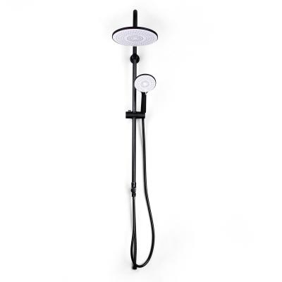 China With Sliding Bar Bathroom Bases Stainless Steel Washroom Bathroom Shower Set Black for sale