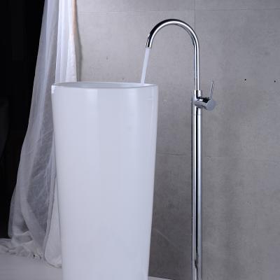 China With Slide Bar High Quality Brass Floor Mounted Tub Faucet Freestanding Bathtub Faucet for sale