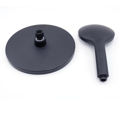 China Without Turnout New Arrival Round ABS Bathroom Black Shower Set for sale