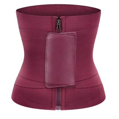 China Factory Price Adult Women Slimming Waist Trainer Double Strap Latex Waist Trainer Tummy Wrap Waist Trimmer for sale