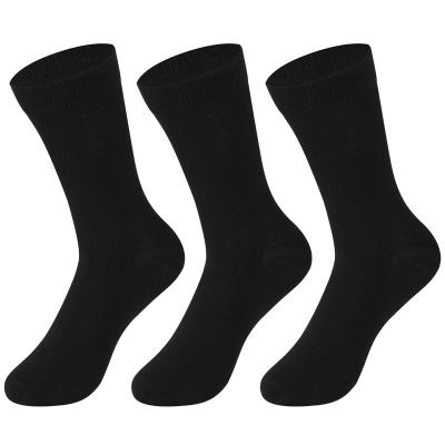 China Viable black color for classic dress socks with crew length for mens business cotton socks for sale