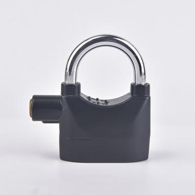 China Security Factory Suppliers Safety Siren Alarm Bicycle Padlock Motorcycles Padlock Door Locks Durable High Black Color for sale