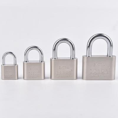 China Durable High Security 30 40 50 60 Mm In Color Wholesale Fine Net Silver Iron Sale Customized Hard Workmanship Steel Lock for sale