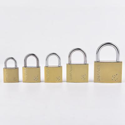 China Durable High Security 32 38 50 mm Fechadura Wholesale Durable Titanium Gold Finish New Product Fine Workmanship Iron Padlock for sale