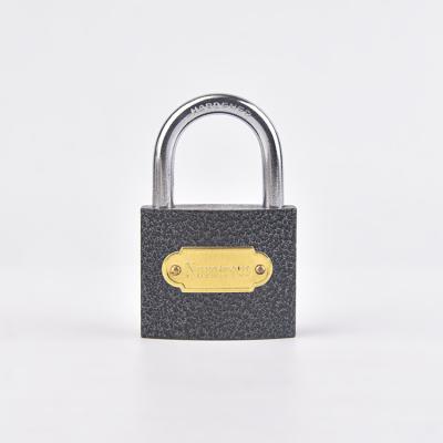 China High Security Durable 32 Padlock Wholesale Factory Price 38 50 63 75mm Rustproof Fechadura Gray Iron Spray Plastic Padlock Vane Keys for sale