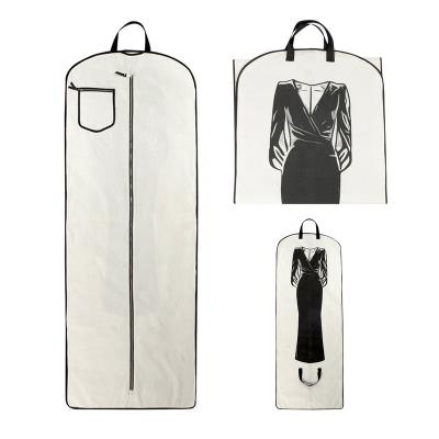 China Mergeboon Custom Logo Bridal Dress Cover Bag Suit Carrier Storage Long Carry On Garment Bag With Zipper for sale