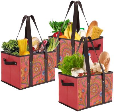 China Eco-friendly& Foldable Custom Printing Reusable Durable Heavy Duty Grocery Bags Shopping Bag for sale