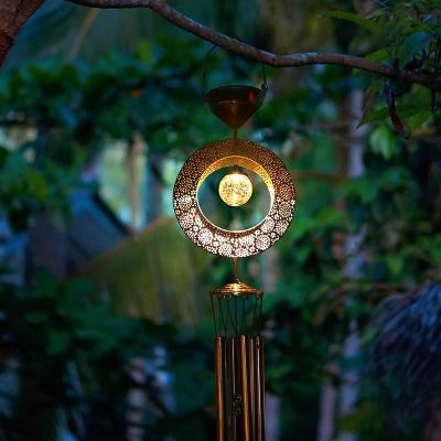 China Waterproof Garden Solar Wind Chimes Light Outdoor Lamp Ring Chime Decoration for sale