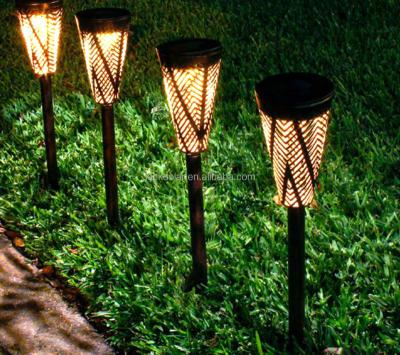 China PK6 Solar Garden Pathway Lights Outdoor Motion Lights Iron Stakes Lamp Landscape Path Lights for sale