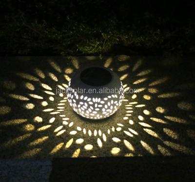 China Garden Diameter 15cm Pot Solar Panel Led Lighting Waterproof Lantern Portable Garden Light for sale