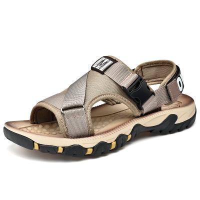 China 2021Summer Beach Shoes Flat Slippers Leather Sandals For Men for sale