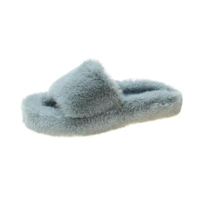 China 2021 Beauty Waterproof Warm Fur Outdoor Women's Slippers Slippers for sale