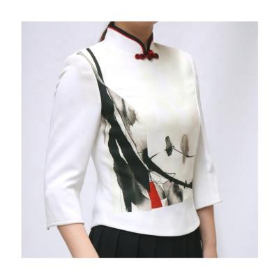 China High quality suit for women Chinese style shirt hotel uniform advanced customization for sale