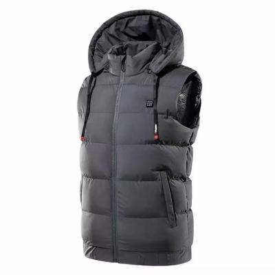 China New Waterproof Service Winter USB Heated Vest Hooded Casual Waterproof Scratch Cotton Vest Jacket Resistant Fabric for sale