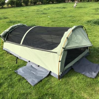 China Extended Type Canvas Double Loot Tent 2 Person Fashionable Waterproof Outdoor Camping Tent for sale