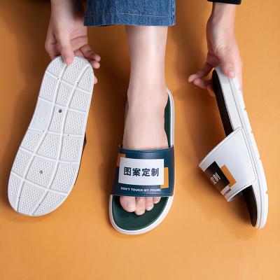 China High Quality Men's PVC Slipper OEM Slides Custom Cheap White Sandal Anti-Skid Shoes Men's Slippers for sale