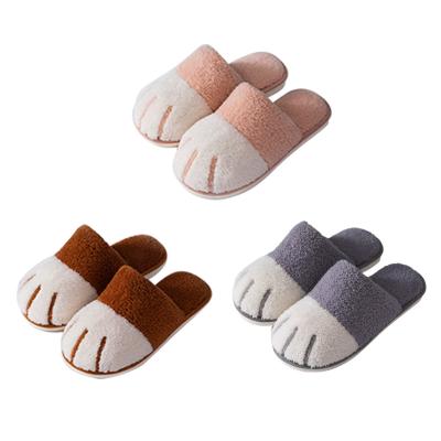 China Winter Antiskid Indoor Home Furry Slippers Cute Cotton Slippers For Women for sale