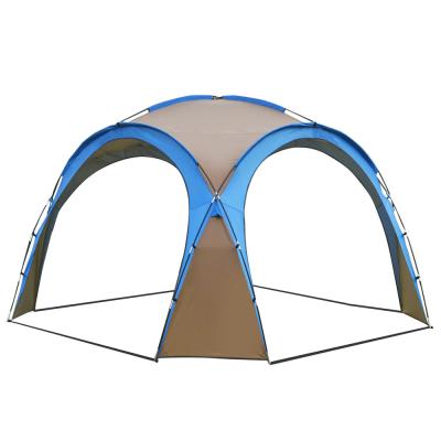 China Diagonal Tying Type In Running Beach Canopy Tent Sunshade Beach Tent With Sandbag Quality Nylon Fabric Aluminum Pole Sun Shelter for sale