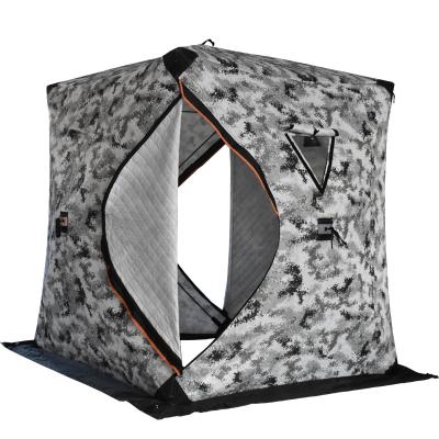 China Diagonal Bracing Type TARKA Winter Warm Popular Pop Up Ice Fish Shelter Hub Tent for sale