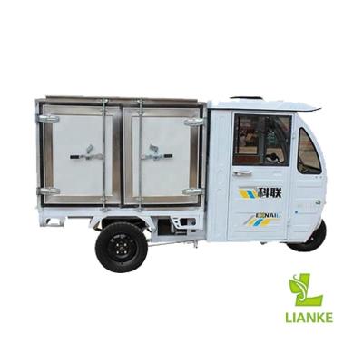 China Cold drinks ice cream tricycle, ice cream cargo bike with closed cabin cargo tricycle with refrigerator for sale