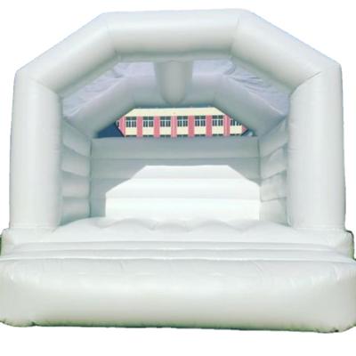 China Hot Sale Waterproof Inflatable Bounce House Pure White Jumping Bouncy Castle With Slide For Kids Outdoor Used for sale