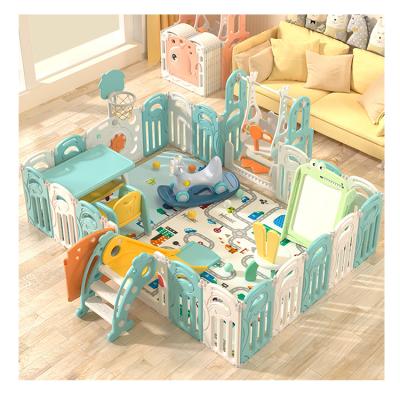 China New Design Detachable Easy Foldable Plastic Play Yard Safety Fold Fences Kids Indoor Plastic Playpens for sale