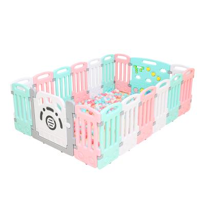 China New Arrival Baby Detachable Easy Indoor Safety Yard Safety Plastic Folding Play Fence Playpen For Baby for sale