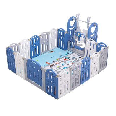 China Safety Detachable Fold Easy Kids Play Yard Indoor Playground Plastic Baby Safety Barrier for sale