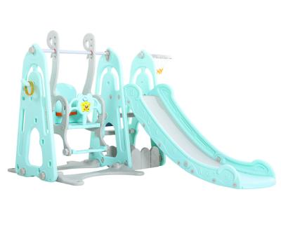 China Mini Safety Kids Indoor Playground Plastic Indoor Slide With Swing Set On Sale for sale