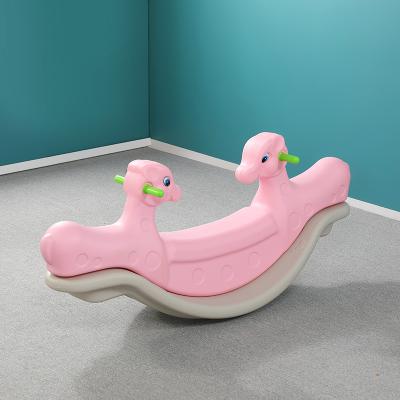 China Mini Best Gifts Kids Playground Equipment Pastel Color Baby Outdoor Small Toy Plastic Seesaw For Children for sale