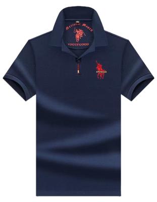 China Anti-wrinkle spring and summer casual style men's clothing embroidered version men's polo t-shirt cotton polo shirts with embroidery for sale