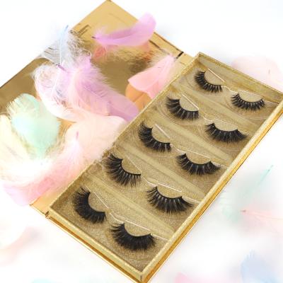 China Long Natural Eyelash Vendor Customized Boxes 3d Mink Faux Mink Eyelashes for sale