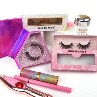 China Natural soft private label 3d mink eyelash with box 25mm mink eyelash seller for sale