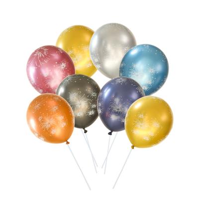 China 50pcs Advertising Toy 12 High Quality Inch Printed Chrome Latex Balloons Metallic Balloons For Wedding Birthday Party New Year Balloons for sale