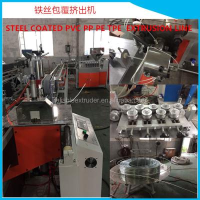 China PIPE PVC Coated Flexible Metal Plastic Pipe Making Machine for sale