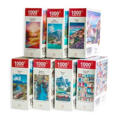 China Custom Adult Educational Toy Factory Price 20x27 Inch Landscape Color Jigsaw Puzzles 1000 Pieces 1000 Piezas Rompecabezas for sale