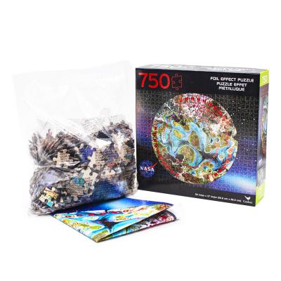 China Cartoon Adult Toy Low Price Guaranteed Quality 750 Pieces Aluminum Effect Educational Puzzle for sale