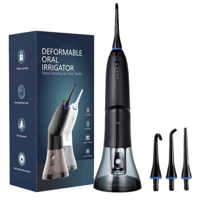 China Factory OEM Deformable Floss Water Flosser Oral Water Flosser Flosser Flosser Cordless Portable Electric Dental for sale