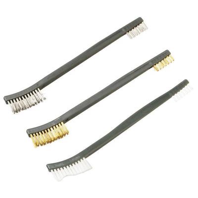 China Double End Cleaning Gun Brush Double End Brush Steel Brass Nylon Bristle Brushes for sale